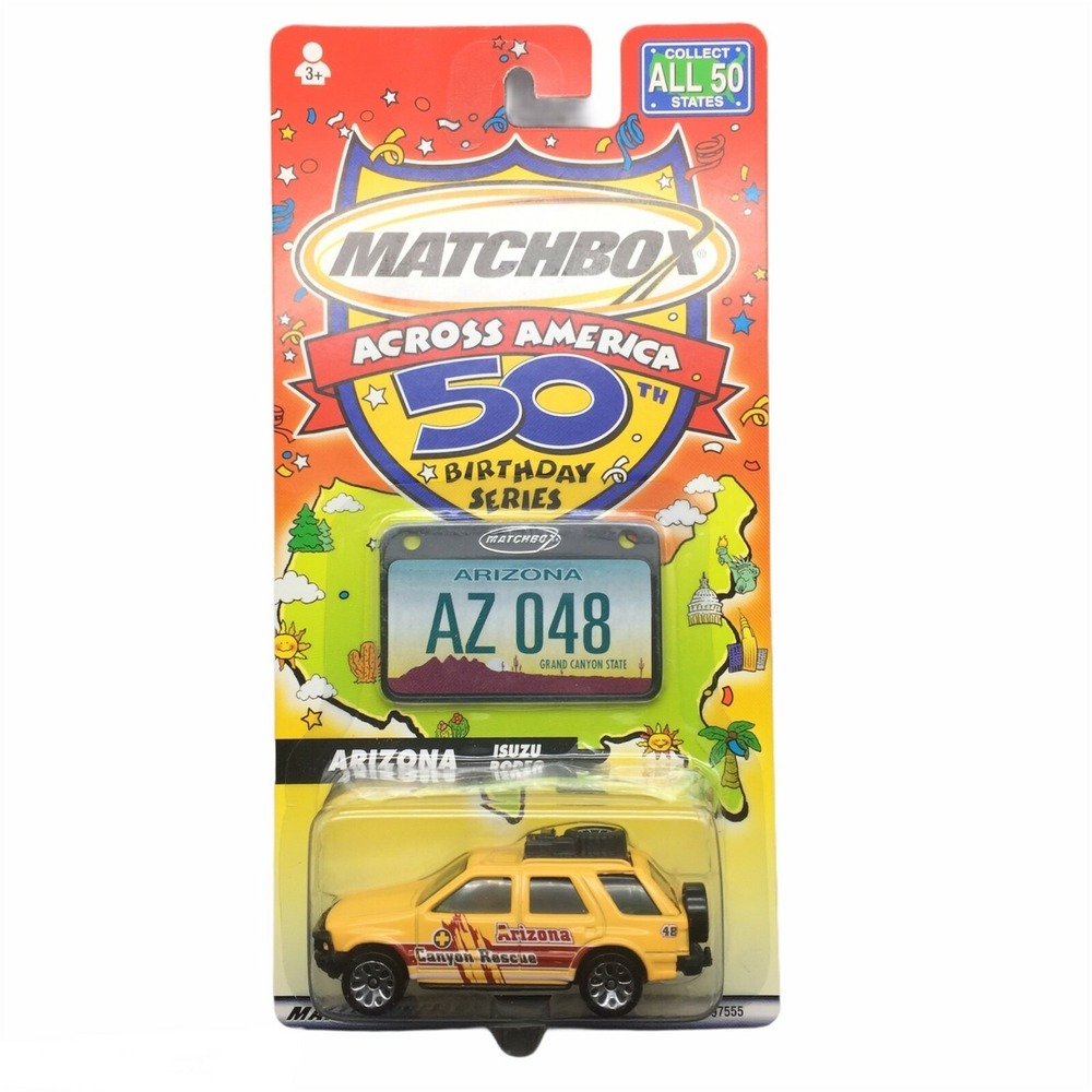 Matchbox Across America 50th Birthday Arizona Isuzu Rodeo Canyon Rescue 1/62 #48